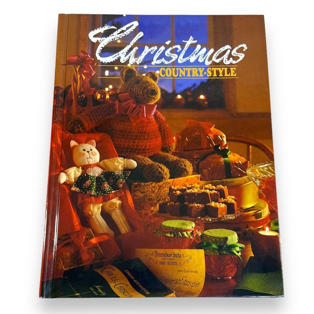 Christmas Country-Style Book 1991 Holiday Decorations Tree Music Crafts Recipes
